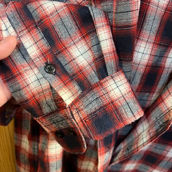 MCedar Plaid Button Down Shirt Brides Matron Wedding Size Large - Picture 2 of 6